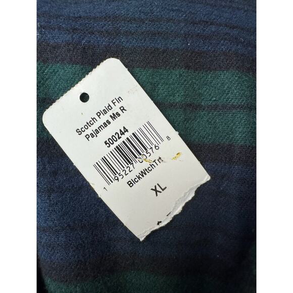 LL Bean Pajama Scotch Plaid Flannel 2 Piece Pajama Set Sz XL Loungewear - Picture 9 of 10
